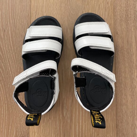 Dr. Martens Shoes Junior 13 Klaire Leather Strap Sandals White T Lamper Doc - Picture 11 of 16
